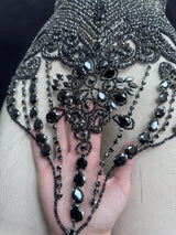 Black Rhinestone Bodice Appliqué