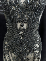 Black Rhinestone Bodice Appliqué