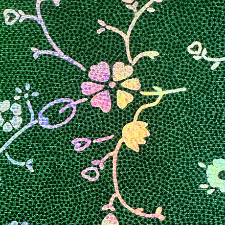 Nylon Spandex Foggy Flower Foil Fabric 60"