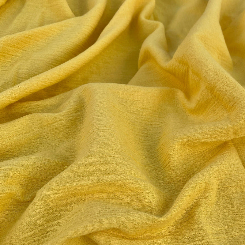 Yellow Crinkle Cotton Gauze