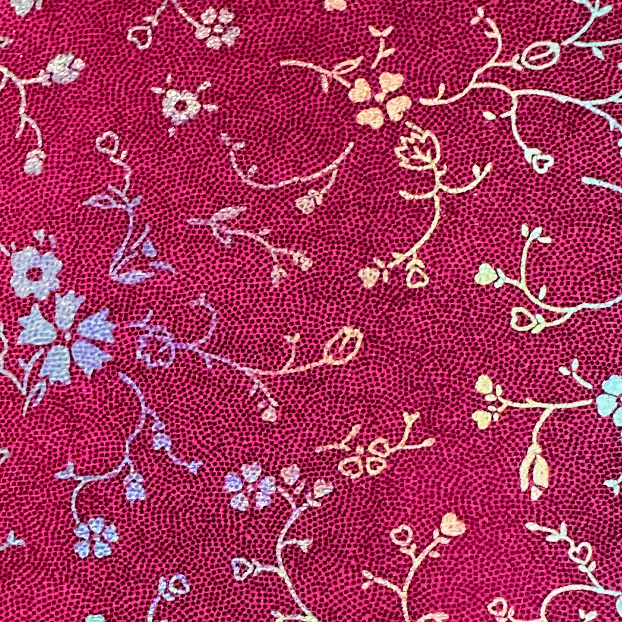 Nylon Spandex Foggy Flower Foil Fabric 60"