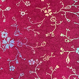 Nylon Spandex Foggy Flower Foil Fabric 60"