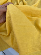 Yellow Crinkle Cotton Gauze
