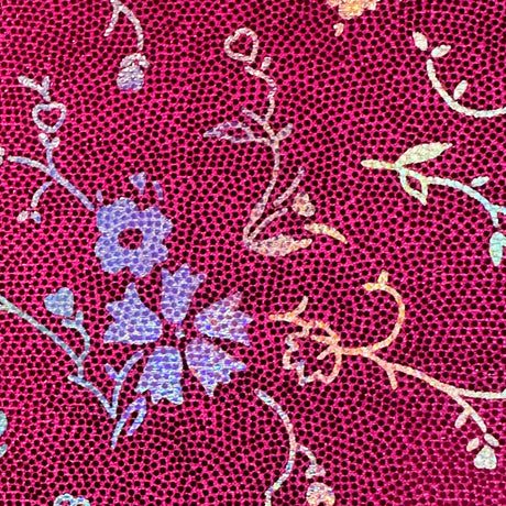 Nylon Spandex Foggy Flower Foil Fabric 60"