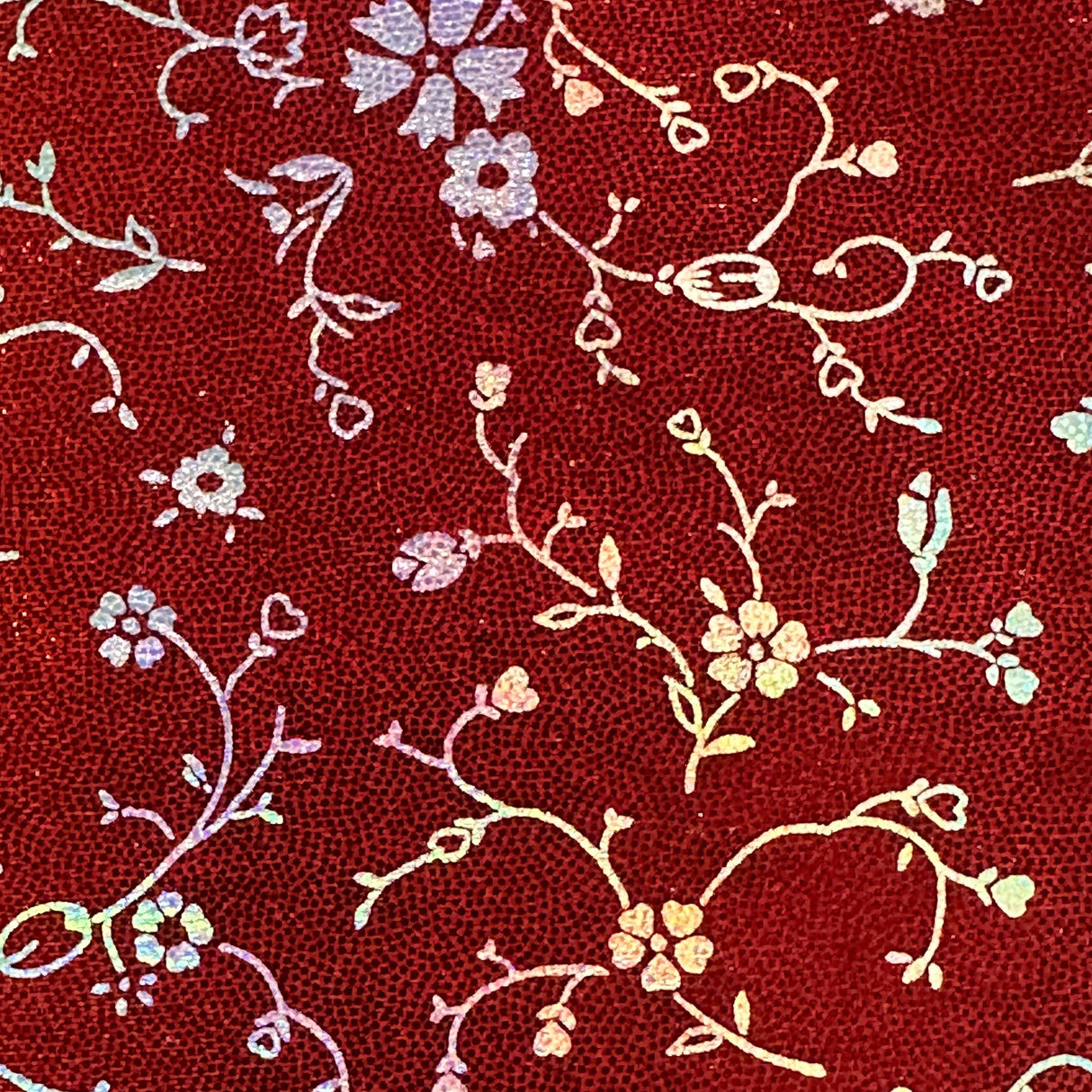 Nylon Spandex Foggy Flower Foil Fabric 60"