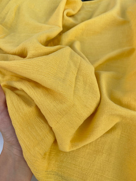 Yellow Crinkle Cotton Gauze