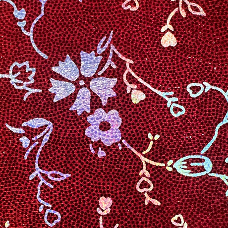 Nylon Spandex Foggy Flower Foil Fabric 60"
