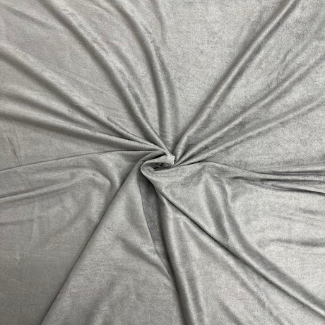 Stretch Micro Suede Knit Fabric - 90% Polyester 10% Spandex, 4-Way Stretch, 60" Width, 165 GSM (1 Yard)