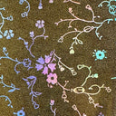 Nylon Spandex Foggy Flower Foil Fabric 60"