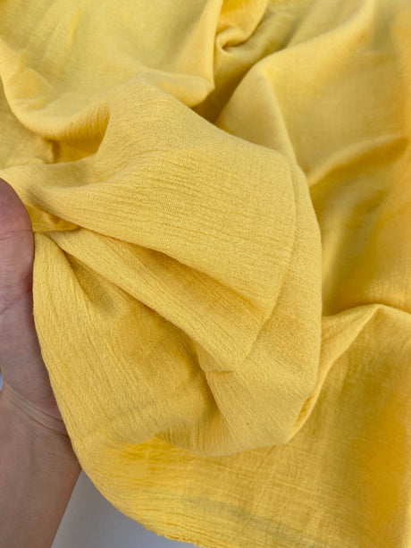 Yellow Crinkle Cotton Gauze