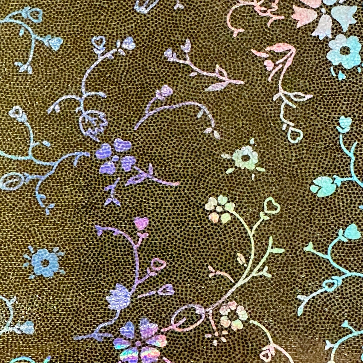 Nylon Spandex Foggy Flower Foil Fabric 60"