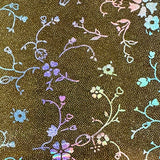 Nylon Spandex Foggy Flower Foil Fabric 60"