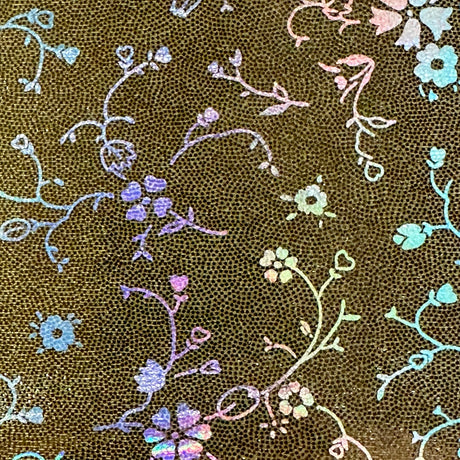 Nylon Spandex Foggy Flower Foil Fabric 60"