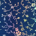 Nylon Spandex Foggy Flower Foil Fabric 60"