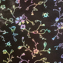 Nylon Spandex Foggy Flower Foil Fabric 60"