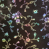Nylon Spandex Foggy Flower Foil Fabric 60"