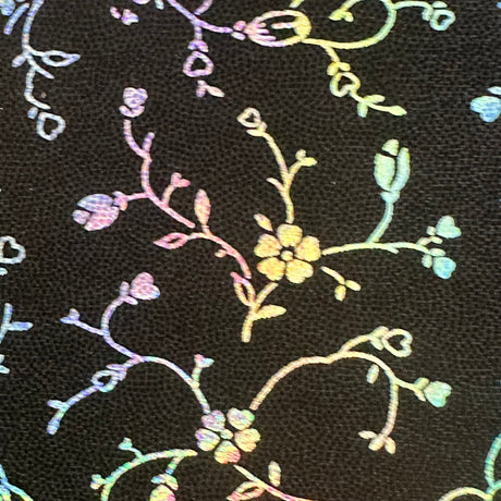 Nylon Spandex Foggy Flower Foil Fabric 60"