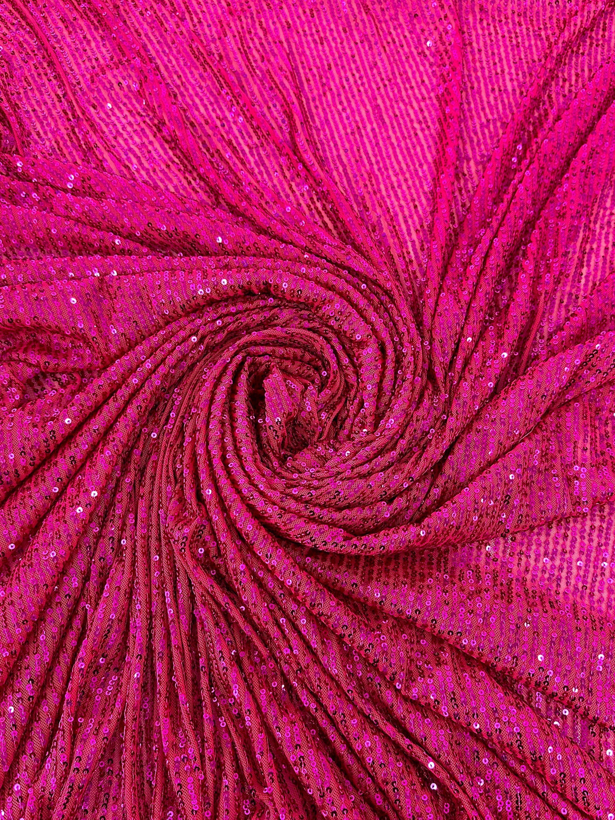 Stretch Sequin on Mesh Fuchsia