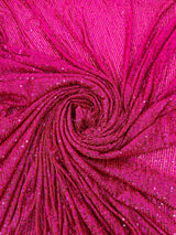 Stretch Sequin on Mesh Fuchsia