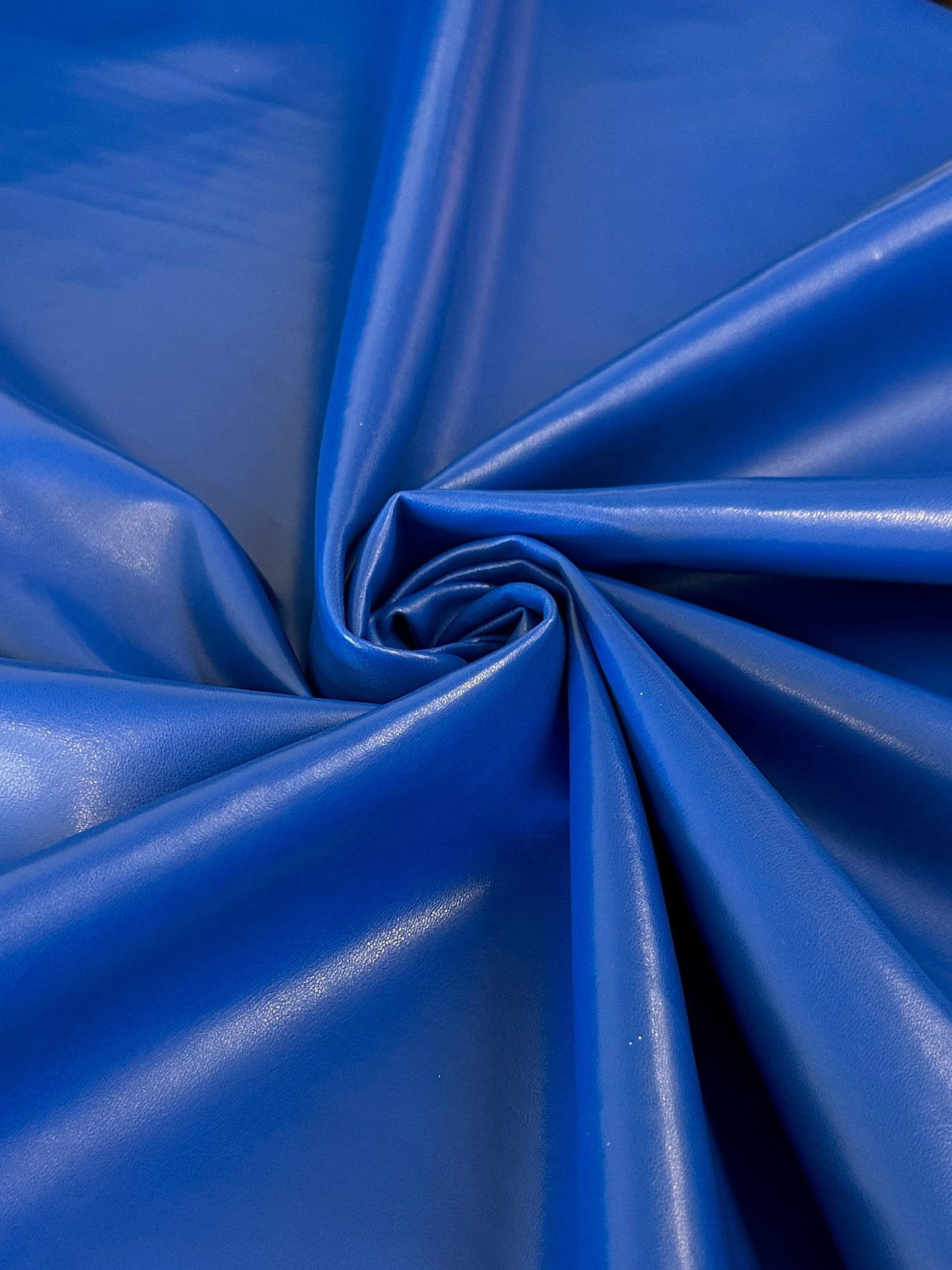 Stretch Faux Leather Royal Blue