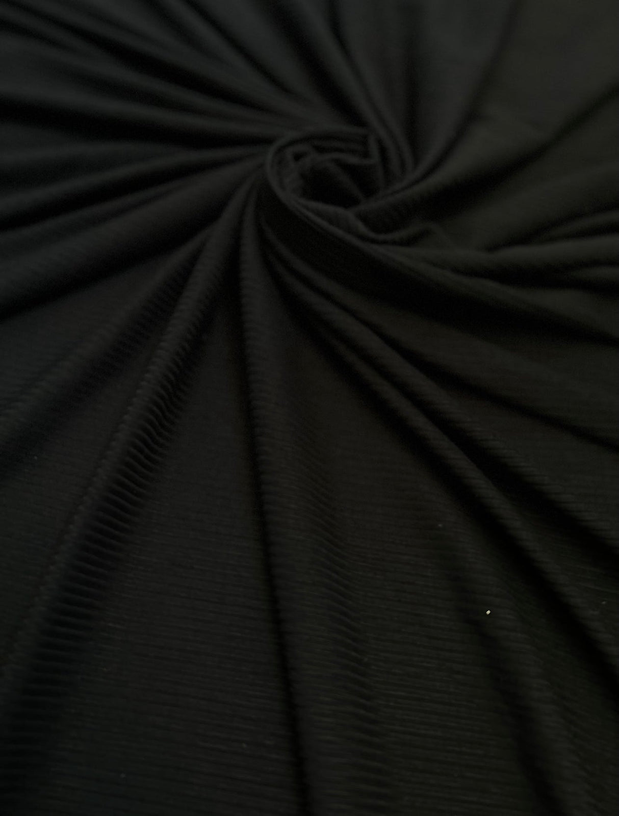 Black 4-Way Stretch Rib Knit