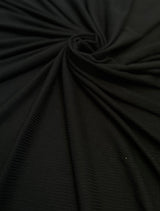 Black 4-Way Stretch Rib Knit