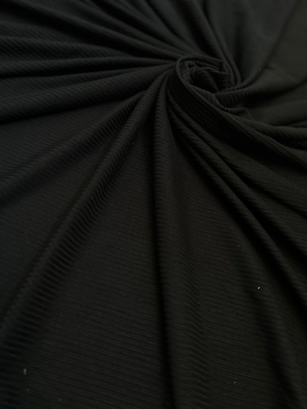 Black 4-Way Stretch Rib Knit