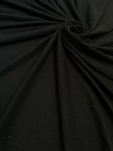 Black 4-Way Stretch Rib Knit