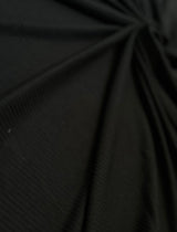Black 4-Way Stretch Rib Knit