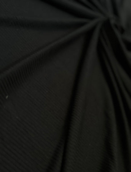 Black 4-Way Stretch Rib Knit