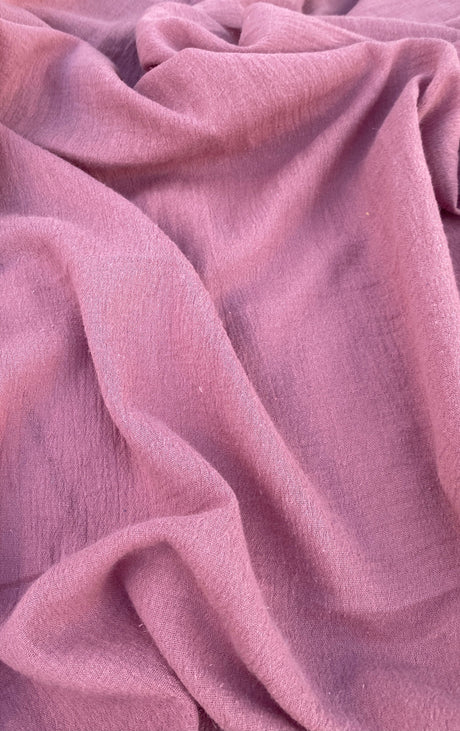 Cotton Gauze Mauve Crinkle