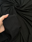 Black 4-Way Stretch Rib Knit