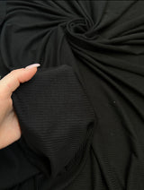 Black 4-Way Stretch Rib Knit