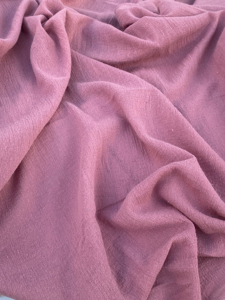Cotton Gauze Mauve Crinkle