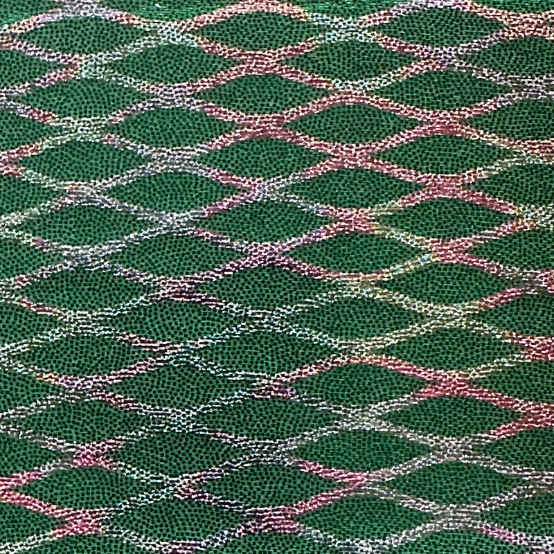Nylon Spandex Diamond Shape Double Foggy Foil Fabric