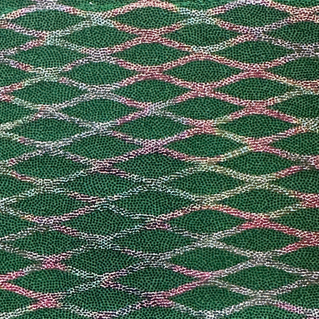 Nylon Spandex Diamond Shape Double Foggy Foil Fabric