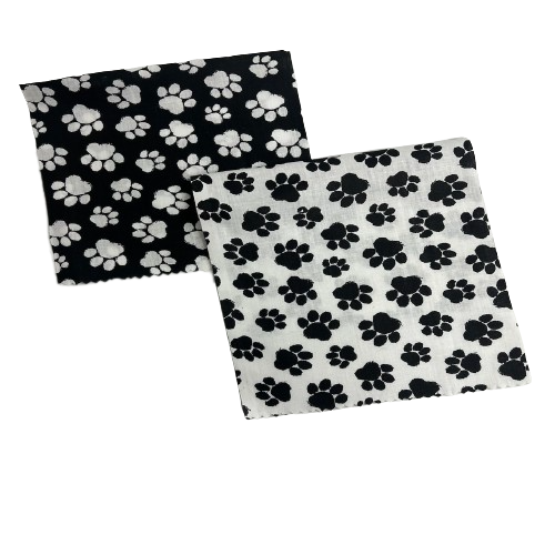 Poly Cotton Puppy Paw Print Fabric