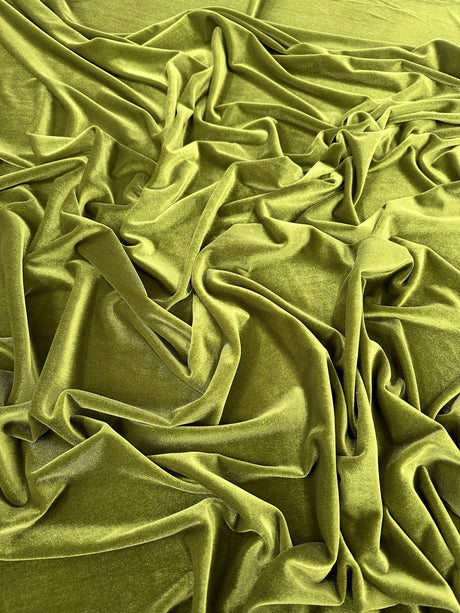 Stretch Velvet Olive