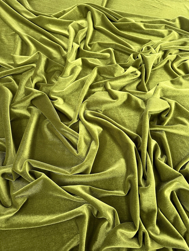 Stretch Velvet Olive