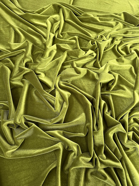 Stretch Velvet Olive
