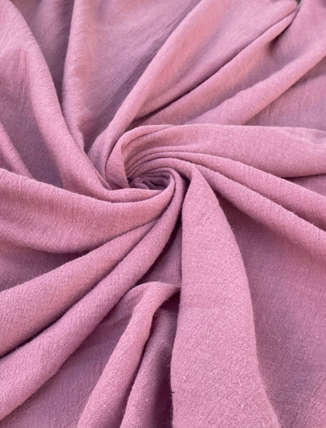 Cotton Gauze Mauve Crinkle