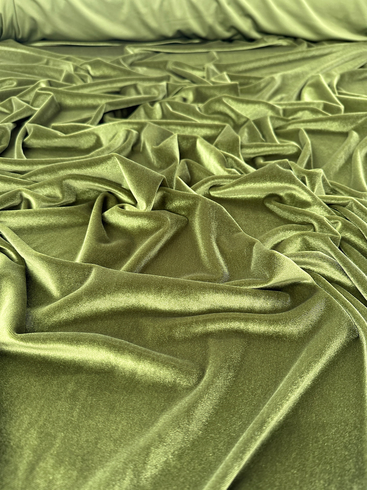 Stretch Velvet Olive