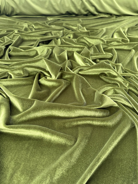 Stretch Velvet Olive