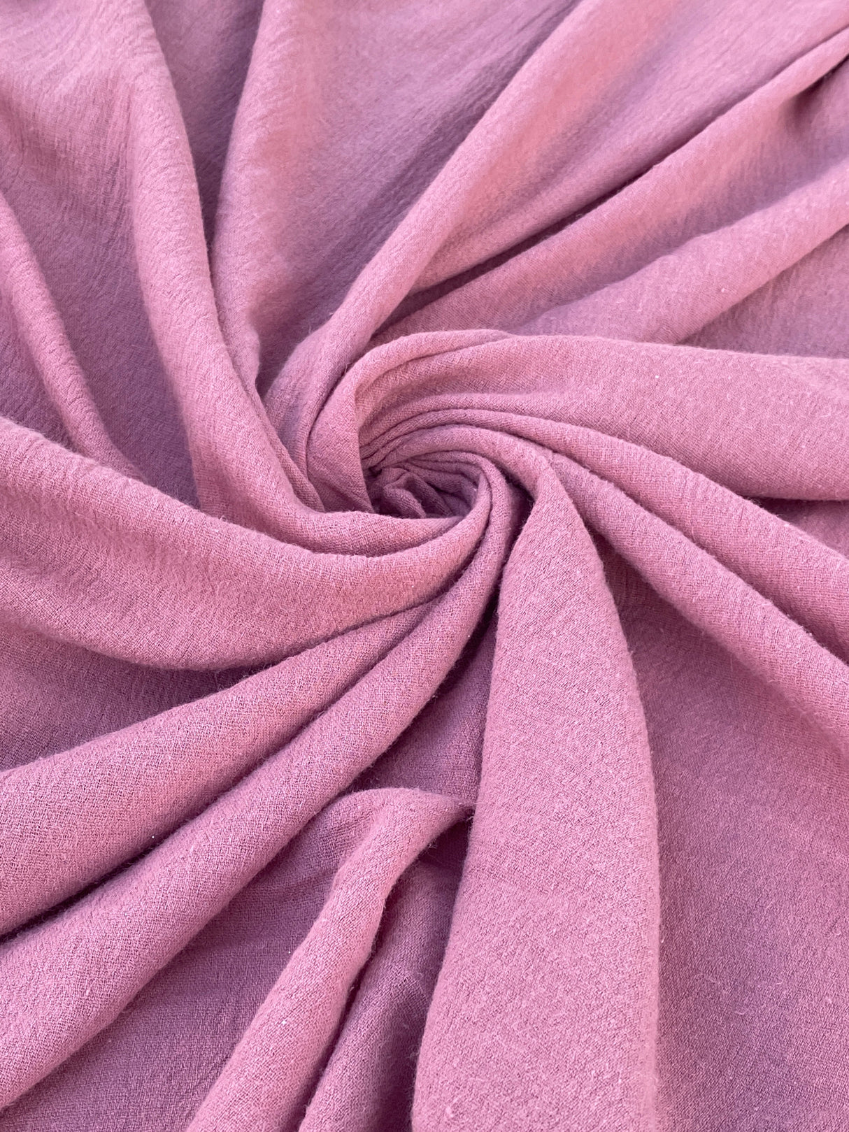 Cotton Gauze Mauve Crinkle