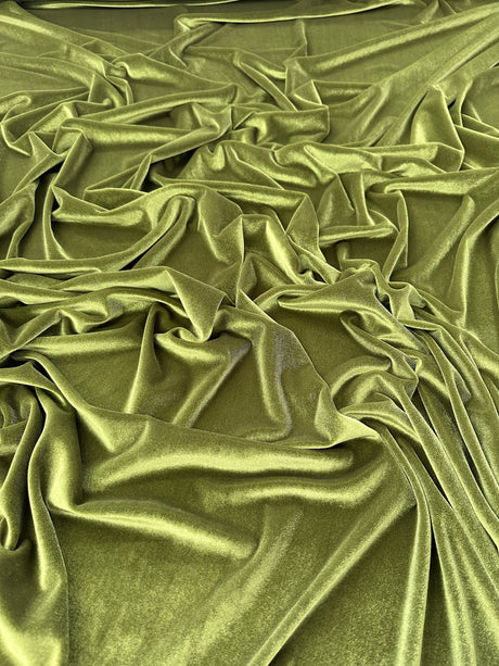 Stretch Velvet Olive