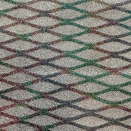 Nylon Spandex Diamond Shape Double Foggy Foil Fabric