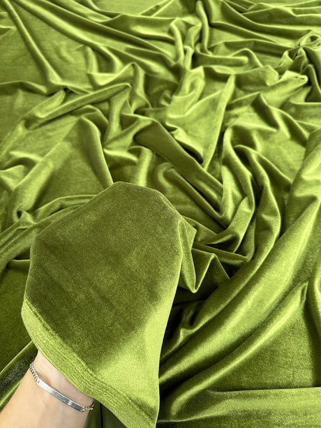 Stretch Velvet Olive