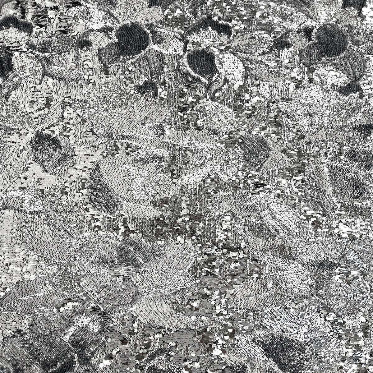 Stretch Sequins Floral Fabric Multicolor