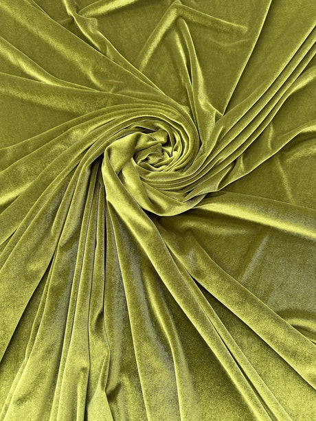 Stretch Velvet Olive