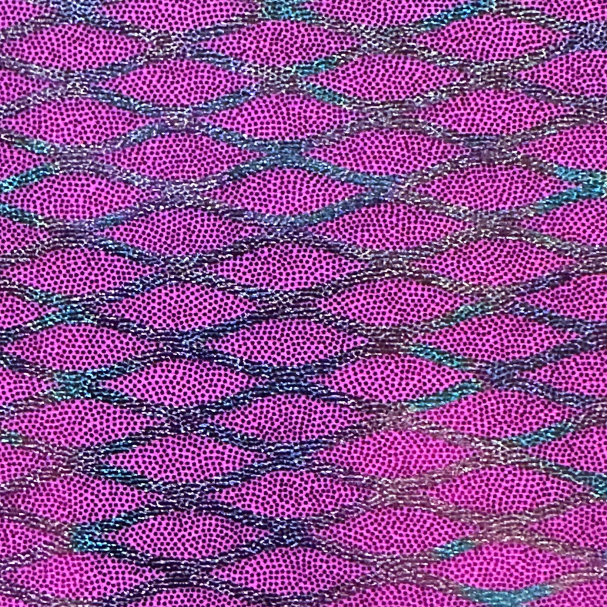 Nylon Spandex Diamond Shape Double Foggy Foil Fabric